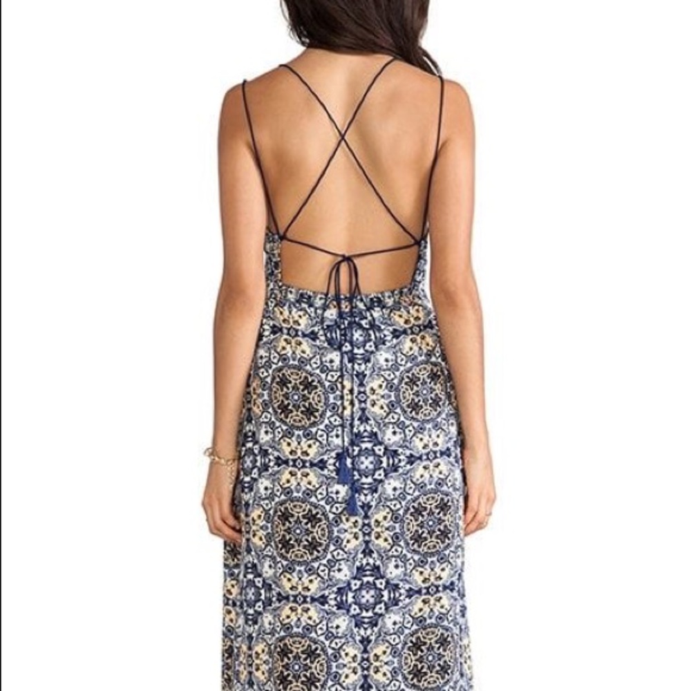 Ayat Indian Maxi Dress Blue Print Dolce Vita